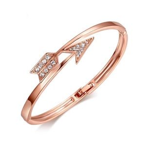 Arrow Bangle Bracelet with Austrian Rhinestones